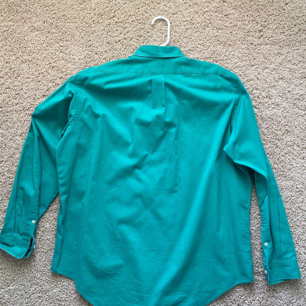 Men’s Ralph Lauren Kelly Green Button Down Long Sleeve Vintage X-Large - Picture 7 of 7